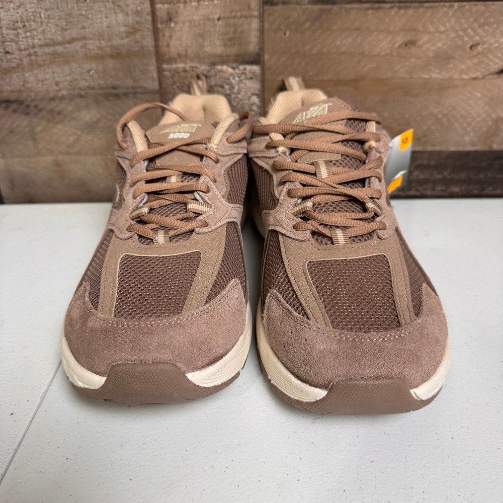Avia 5000 Shoes Mens Size 13 Brown Leather Mesh Sneakers Walking Lace Up NEW